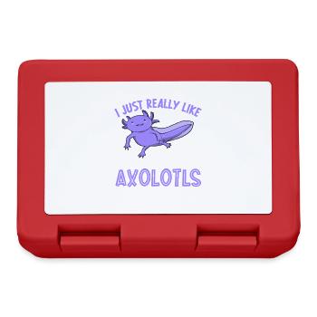 J’adore mon Axolotl Lavande Violet - Boîte à goûter - rouge - Devant