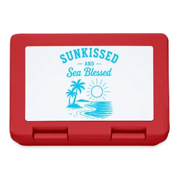 Plage d’été ensoleillée et marine - Boîte à goûter - rouge - Devant