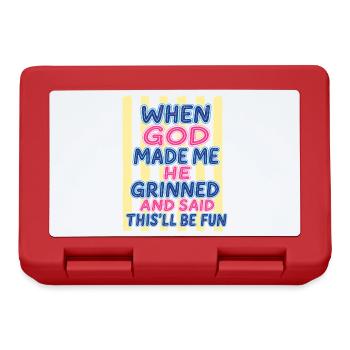 God laughed: You're going to have fun - Lunchbox - red - Front