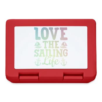Love The Sailing Life Capitaine Marin à la Voile - Boîte à goûter - rouge - Devant