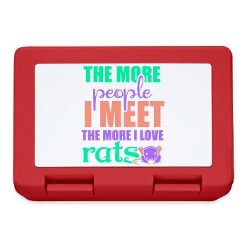 Rat, house rat, rat owner, rat lover - Lunchbox - red - Front