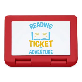 Lesen ist Ticket zu Abenteuern - Brotdose - Rot - Vorne