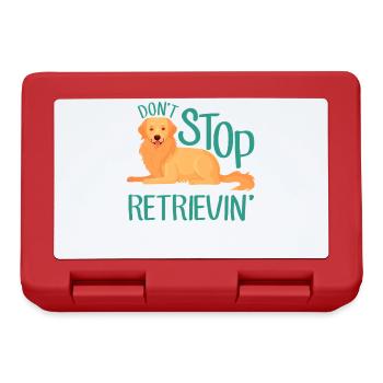 N’arrête pas de rapporter - Chien Golden Retriever - Boîte à goûter - rouge - Devant