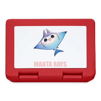 Rochen Mantarochen - Brotdose - Rot - Vorne
