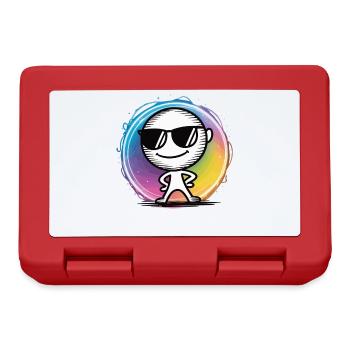 Cool T-Shirt with Sunglasses - Pop Art Gift - Lunchbox - red - Front