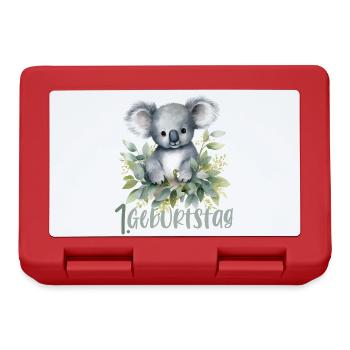 Erster Geburtstag Koala - Brotdose - Rot - Vorne