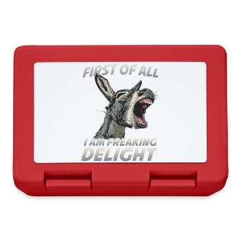 Donkey Holder Long-Eared Donkey Farm Animal Lover Outfit - Lunchbox - red - Front