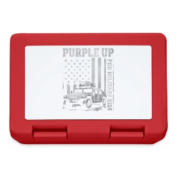 Purple for Military Kids Truck Military Kid - Lunchbox - red - Front