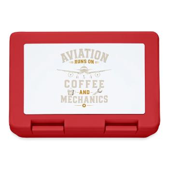 Aviation Technician Aircraft Maintenance - Lunchbox - red - Front