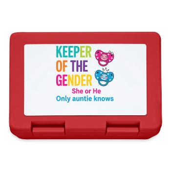 Gender Reveal Keeper Of The Gender Auntie Knows - Lunchbox - red - Front