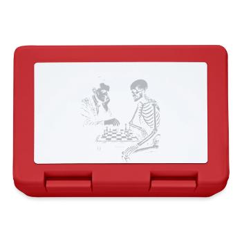 Wittgenstein playing chess with death - Lunchbox - red - Front