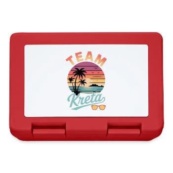 Team Kreta Strand Retro Sunset - Brotdose - Rot - Vorne