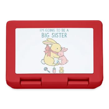 Gender reveal baby shower big sister baby - Lunchbox - red - Front