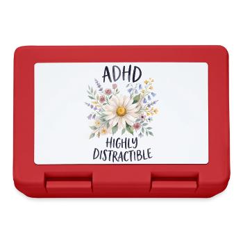 TDAH : neurodiversité florale très distrayante - Boîte à goûter - rouge - Devant