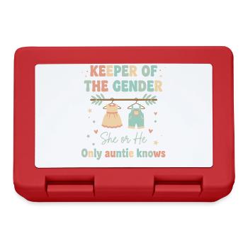 Gender Reveal Keeper Of The Gender Auntie Knows - Lunchbox - red - Front