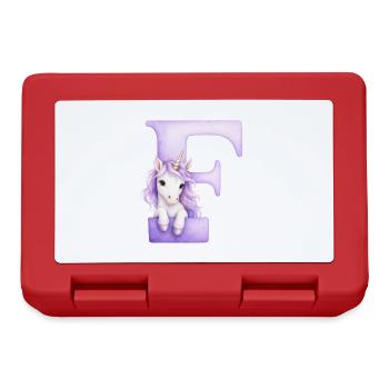 Lettre C Licorne Violette - Boîte à goûter - rouge - Devant