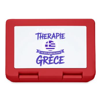 Besoin de Grèce Pas de thérapie - Boîte à goûter - rouge - Devant
