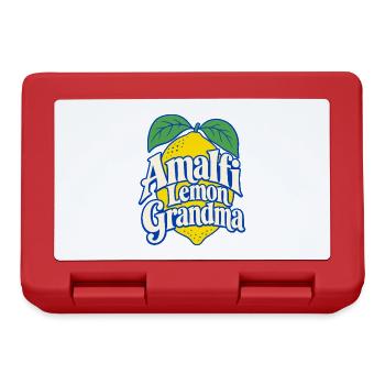 Amalfi Lemon Grandma, Coastal Italy Vacation Gift - Lunchbox - red - Front