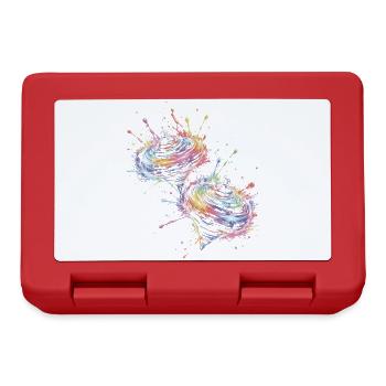 Mehrfarbige Drehkerle-Splash-Kunst - Brotdose - Rot - Vorne