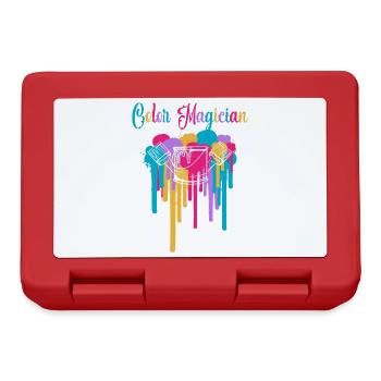 Funny Art Painter Color Magician Drawing Artist - Lunchbox - red - Front