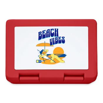 Beach Vibes Lounge Illustration - Brotdose - Rot - Vorne