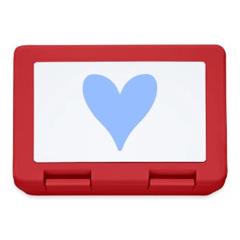 Forme de larme en forme de cœur bleu - Boîte à goûter - rouge - Devant