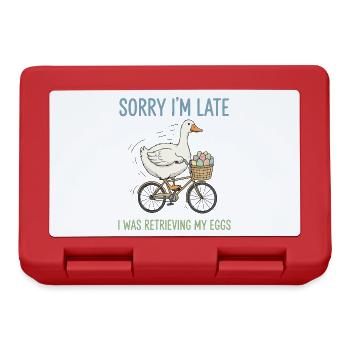 Delayed egg delivery on bicycle - Lunchbox - red - Front