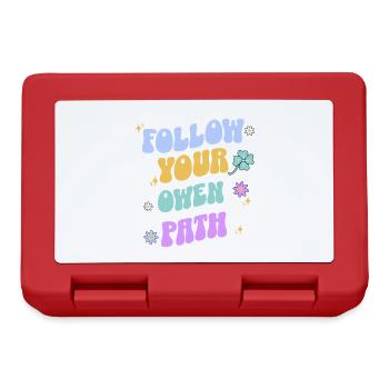 Suivez votre chemin – Typographie rétro pastel - Boîte à goûter - rouge - Devant