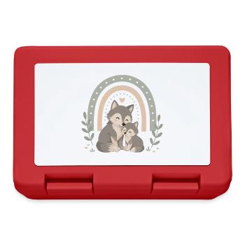 Wolf Family Boho Rainbow - Lunchbox - red - Front