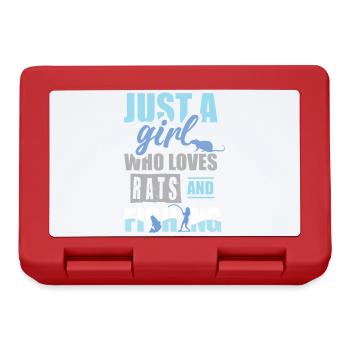 Simply a girl who loves rats and fishing - Lunchbox - red - Front