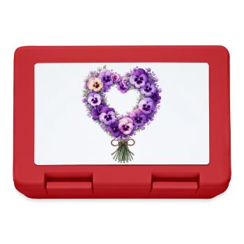 Floral de sensibilisation à la démence pourpre - Boîte à goûter - rouge - Devant