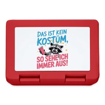 Karneval Das Ist Kein Kostüm Fasching Halloween - Brotdose - Rot - Vorne