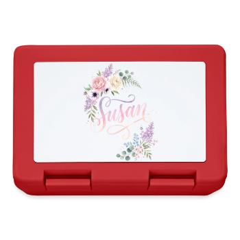 Nom de Susan Blossom en aquarelle - Boîte à goûter - rouge - Devant