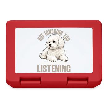 Bichon Frise Dog Breed - Lunchbox - red - Front