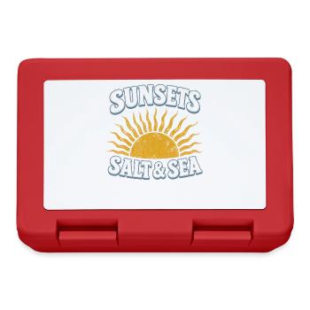 Coucher de soleil Sel et mer avec soleil coucher - Boîte à goûter - rouge - Devant