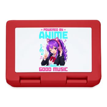 Anime et musique Chibi - Boîte à goûter - rouge - Devant