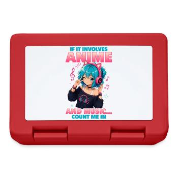 Anime et musique Chibi - Boîte à goûter - rouge - Devant