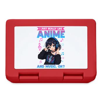 Anime et musique Chibi - Boîte à goûter - rouge - Devant