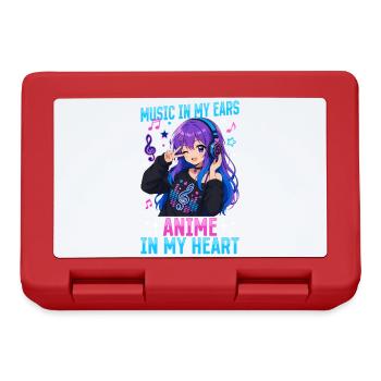 Anime et musique Chibi - Boîte à goûter - rouge - Devant