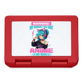 Anime et musique Chibi - Boîte à goûter - rouge - Devant