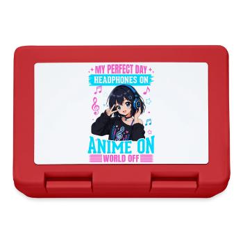 Anime et musique Chibi - Boîte à goûter - rouge - Devant