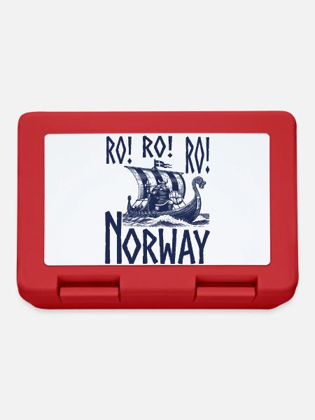 Ro Ro Norway Flag Soccer Norway Football Fan - Lunchbox - red