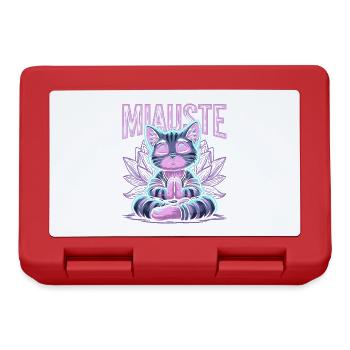 Idée de cadeau drôle pour chat de yoga Meow - Boîte à goûter - rouge - Devant