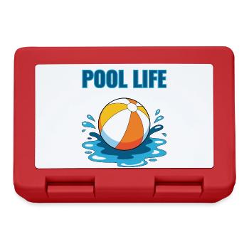 Vie en piscine avec water-polo - Boîte à goûter - rouge - Devant