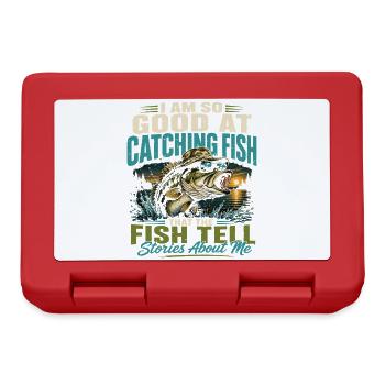 Pêcheur Légendaire Humour Rétro Poisson Vintage - Boîte à goûter - rouge - Devant