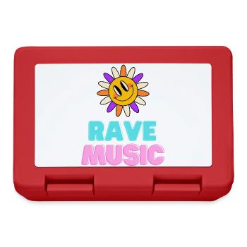 Sunshine Rave Music Néon Design - Boîte à goûter - rouge - Devant