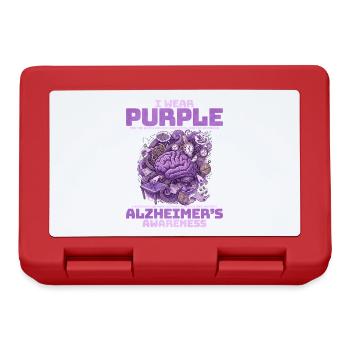 Sensibilisation à la maladie d’Alzheimer dans le cerveau violet - Boîte à goûter - rouge - Devant