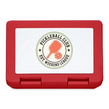Insigne de Pickleball de la Ligue du Week-end - Boîte à goûter - rouge - Devant