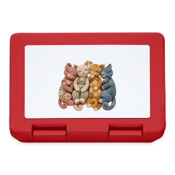 Cadeau Crochet pour les Amateurs de Chats - Boîte à goûter - rouge - Devant