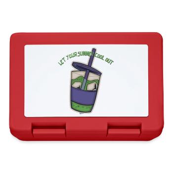 Sommerkühl-Drink Sticker - Brotdose - Rot - Vorne